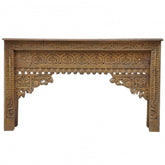 Antique Indian Carved Natural Console Table